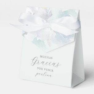 Ballotins Jolie aquarelle bleue Floral Gracias Merci