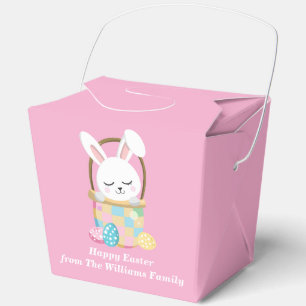 Ballotins Jolie fête de Pâques de lapin rose personnalisée C