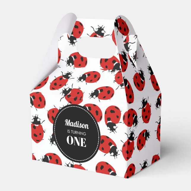 Ballotins Jolie Red Ladybug fête d'anniversaire (Verso)