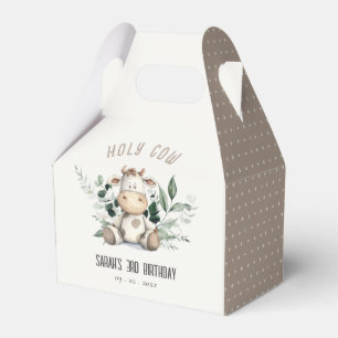 Ballotins Jolie Vache Foliage Pastel Anniversaire de enfant