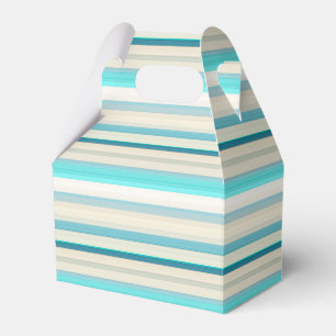 Ballotins Jolies rayures aqua blanc