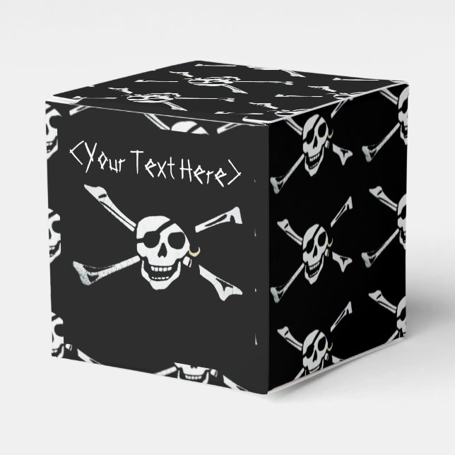 Ballotins Jolly roger Pirate Motif Cube Ballotin (Verso)