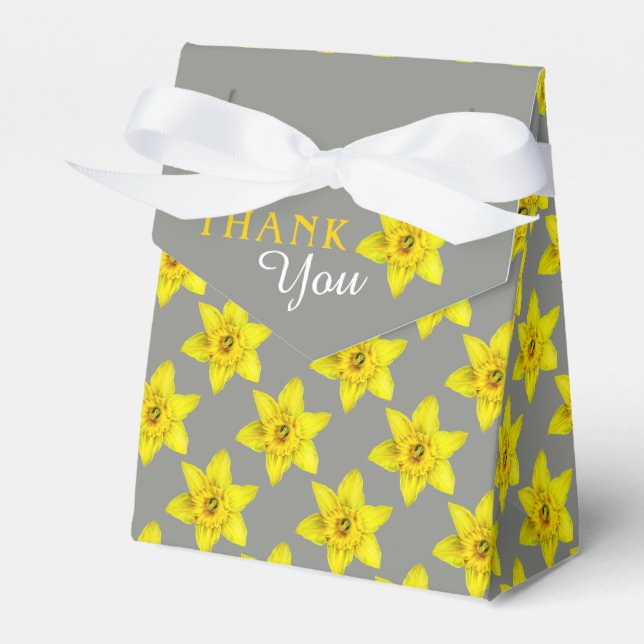 Ballotins jonquilles jaunes printemps art merci cadeau (Verso)