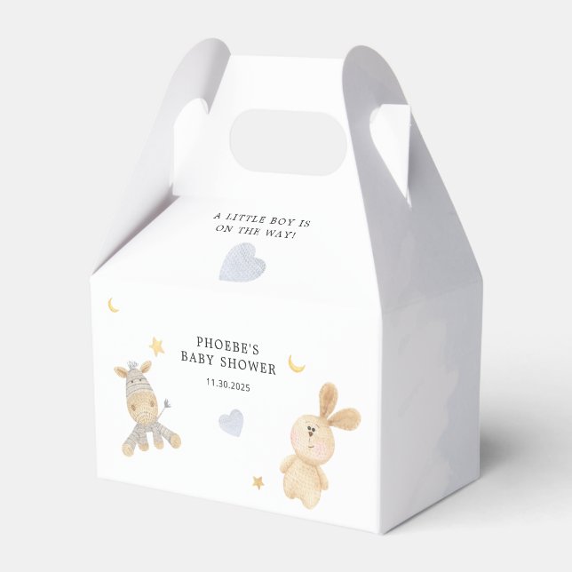 Ballotins Jouets mous Pastel Blue Cute Baby shower (Verso)