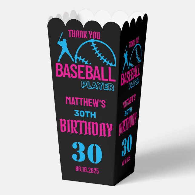 Ballotins Joueur de baseball, équipe, Ballotin d'anniversair (Verso)