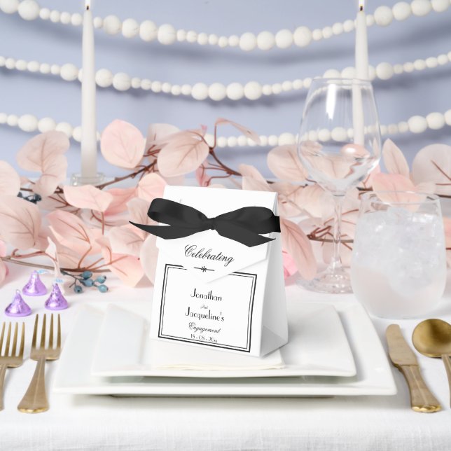 Ballotins Joueur d'engagement Chic Script Élégant Grand Blan (Mariage)