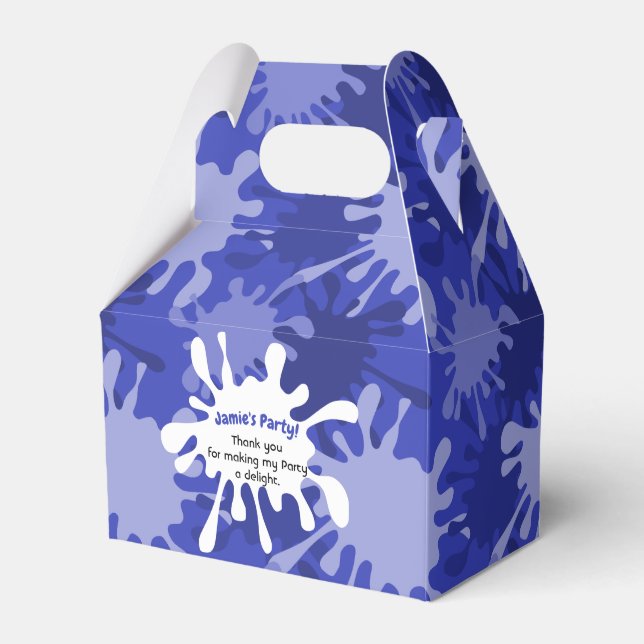Ballotins Joueuse Abstraite peinture de tache bleue Annivers (Verso)
