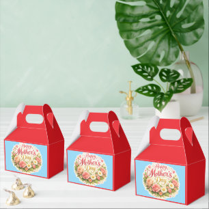Ballotins Joyeuse Fête des Mères élégant floral rouge faveur