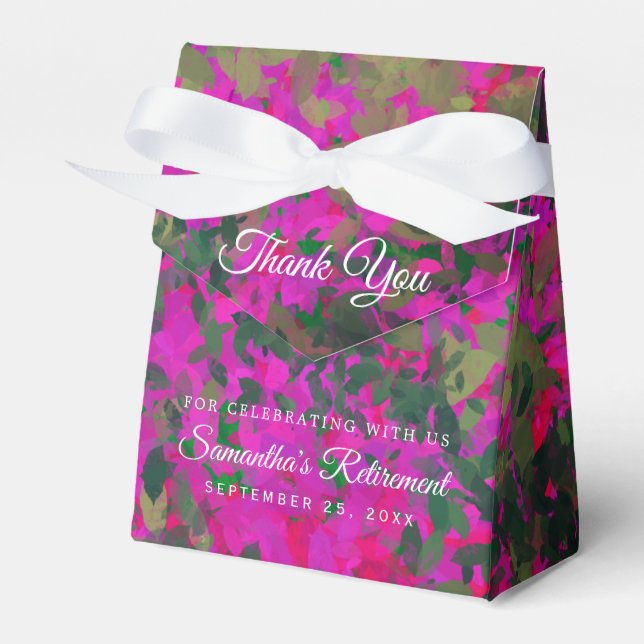 Ballotins Joyeuse retraite Florales rose Jardin Peint main (Verso)