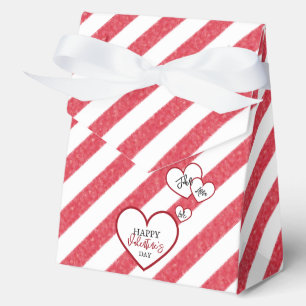 Ballotins Joyeuse Saint-Valentin Cœurs Rouges Rayures de Cra