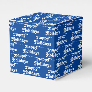 Ballotins "Joyeuses fêtes" bleu blanc cadeau de vacances