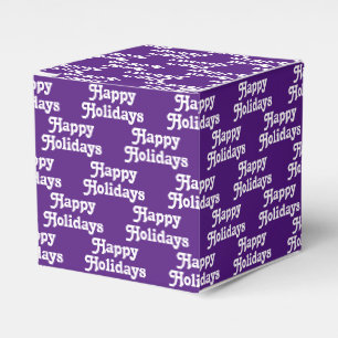 Ballotins "Joyeuses fêtes" violet violet blanc Vacances Cad