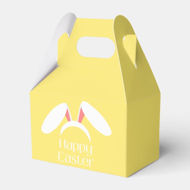 Ballotins Joyeuses oreilles de lapin blanc de Pâques (Verso)