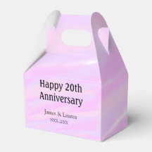 Joyeux 20e anniversaire rose violet pastel nom bol