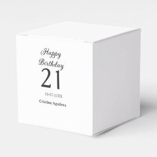 Ballotins Joyeux 21e anniversaire lettre gras simple nom min