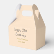 Joyeux 21e anniversaire nom date gris orange paste