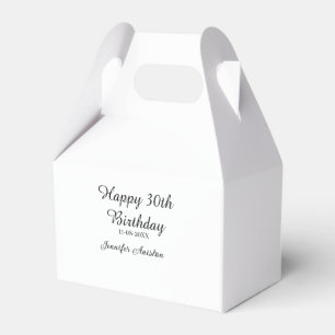 Ballotins Joyeux 30e anniversaire ajouter nom date élégant s