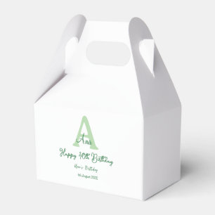 Ballotins Joyeux 40e anniversaire vert ajouter nom monogramm