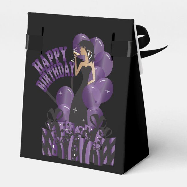 Ballotins Joyeux anniversaire Diva Girl | Nom do-it-yourself (Arrière)
