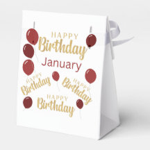 Joyeux anniversaire Janvier anniversaires Ballotin