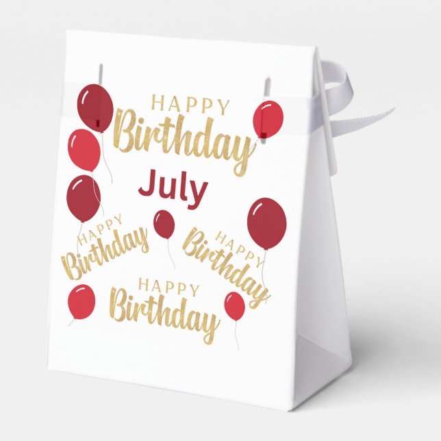 Ballotins Joyeux anniversaire Juillet anniversaires Ballotin (Arrière)