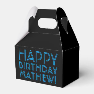 Ballotins Joyeux Anniversaire (NOM)   Bleu & Noir (ou diy)