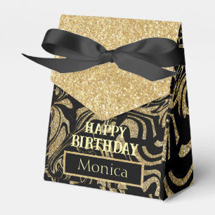 Ballotins Joyeux Anniversaire Paillettes dorées personnalisé