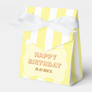 Ballotins Joyeux Anniversaire Personnalisé Rayure Jaune 