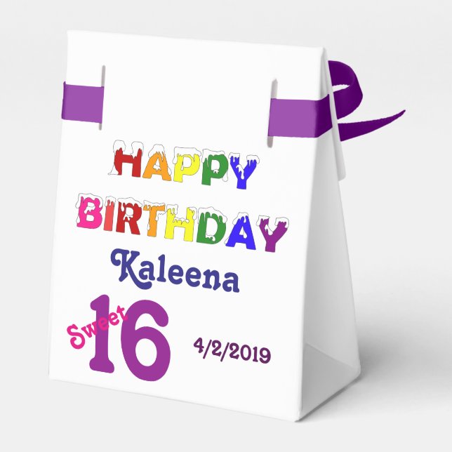 Ballotins Joyeux Anniversaire Sweet 16 (Arrière)