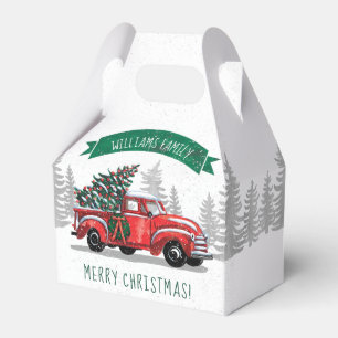 Ballotins Joyeux de Noël pour camion rouge Vintage Nom de f