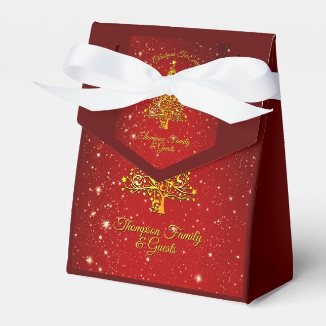 Ballotins Joyeux Noël 20XX Red Gold Tree étoiles (Verso)