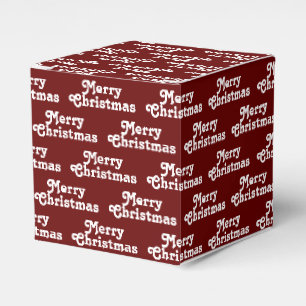 Ballotins Joyeux Noël burgundy maroon typographie motif