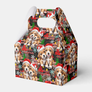 Ballotins Joyeux Noël Chapeau de Père Noël Chien Design - No
