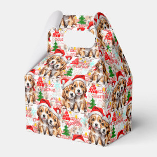 Ballotins Joyeux Noël Chapeau de Père Noël Design Chien - Bl