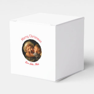 Ballotins Joyeux Noël grand-mère fille photo cercle