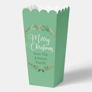 Ballotins Joyeux Noël Joli Green Wreath fête personnalisée