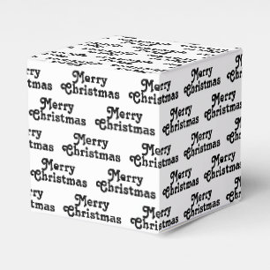 Ballotins Joyeux Noël noir blanc motif Gite Cadeau