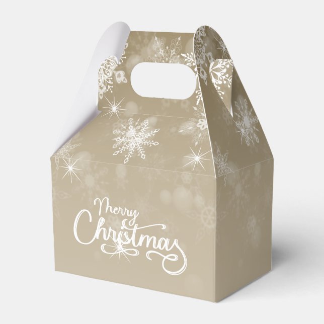 Ballotins Joyeux Noël Snowflakes Beige Holiday (Verso)