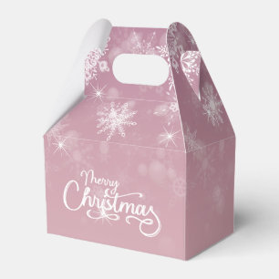 Ballotins Joyeux Noël Snowflakes Pink Holiday