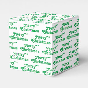 Ballotins "Joyeux Noël" vert blanc Vacances Cadeau