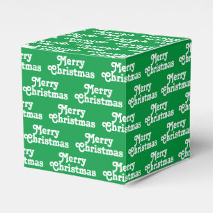 Ballotins "Joyeux Noël" vert blanc Vacances Cadeau