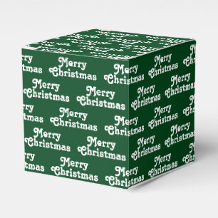 Ballotins Joyeux Noël vert foncé blanc Vacances Cadeau