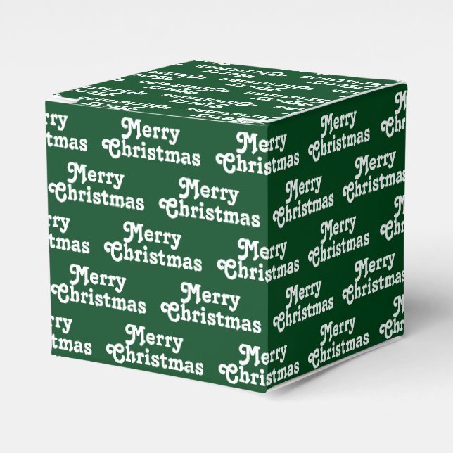 Ballotins Joyeux Noël vert foncé blanc Vacances Cadeau (Verso)