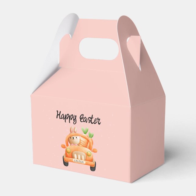 Ballotins Joyeux pilote de Pâques lapin rose (Verso)