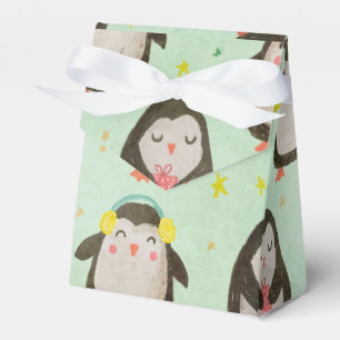 Ballotins Joyeux pingouins portant des chapeaux de Père Noël