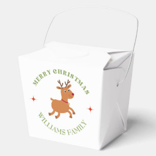 Ballotins Joyeux texte de Noël rennes blanc