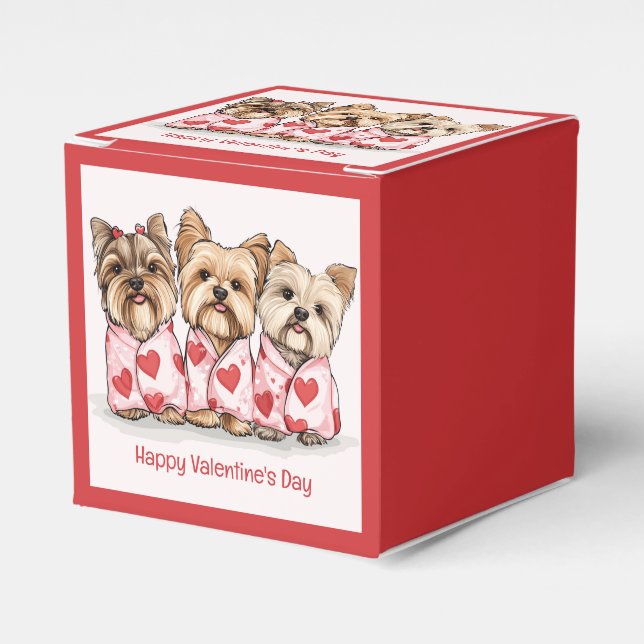 Ballotins Joyeux Valentines Day Yorkshire Terrier Chiens (Verso)