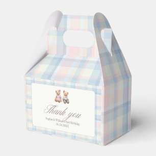 Ballotins Jumeaux Rose Bleu Premier Anniversaire Beary