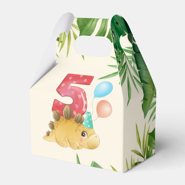 Ballotins Jungle Feuilles Dinosaur 6e fête d'anniversaire Fa (Verso)