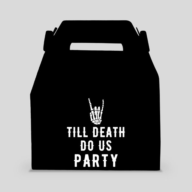 Ballotins Jusqu'à la mort Fête Noir Skeleton Invités (Till Death Do Us Party Black Skeleton Party Guests Favor Boxes
)